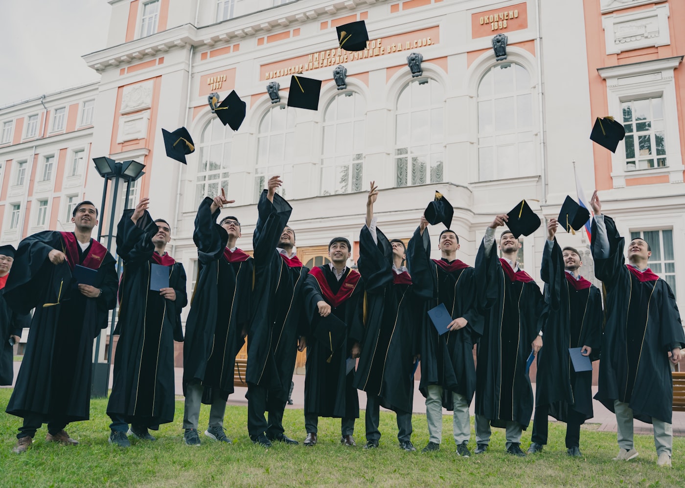Graduates with caps